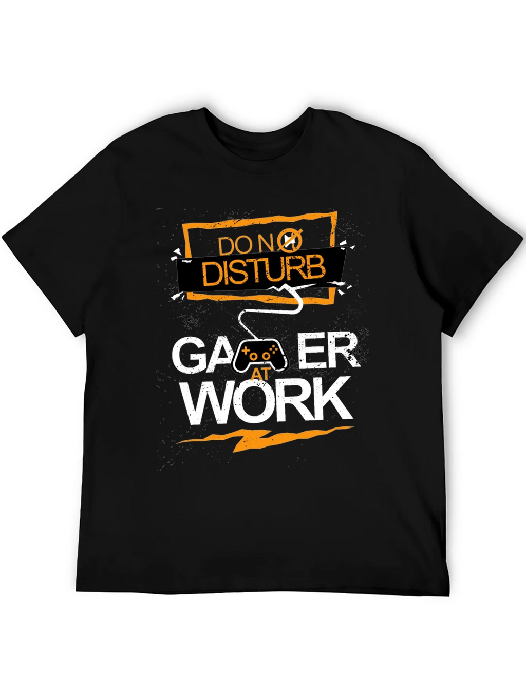 Gamer At Work Black Graphic Tee product image 5
