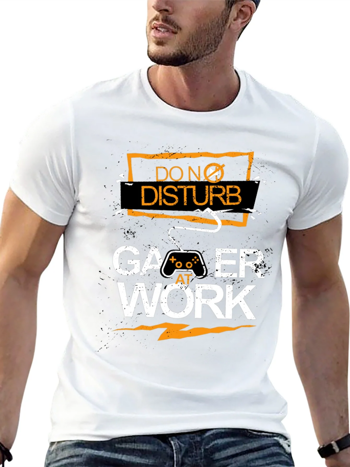 Gamer At Work Black Graphic Tee product image 12