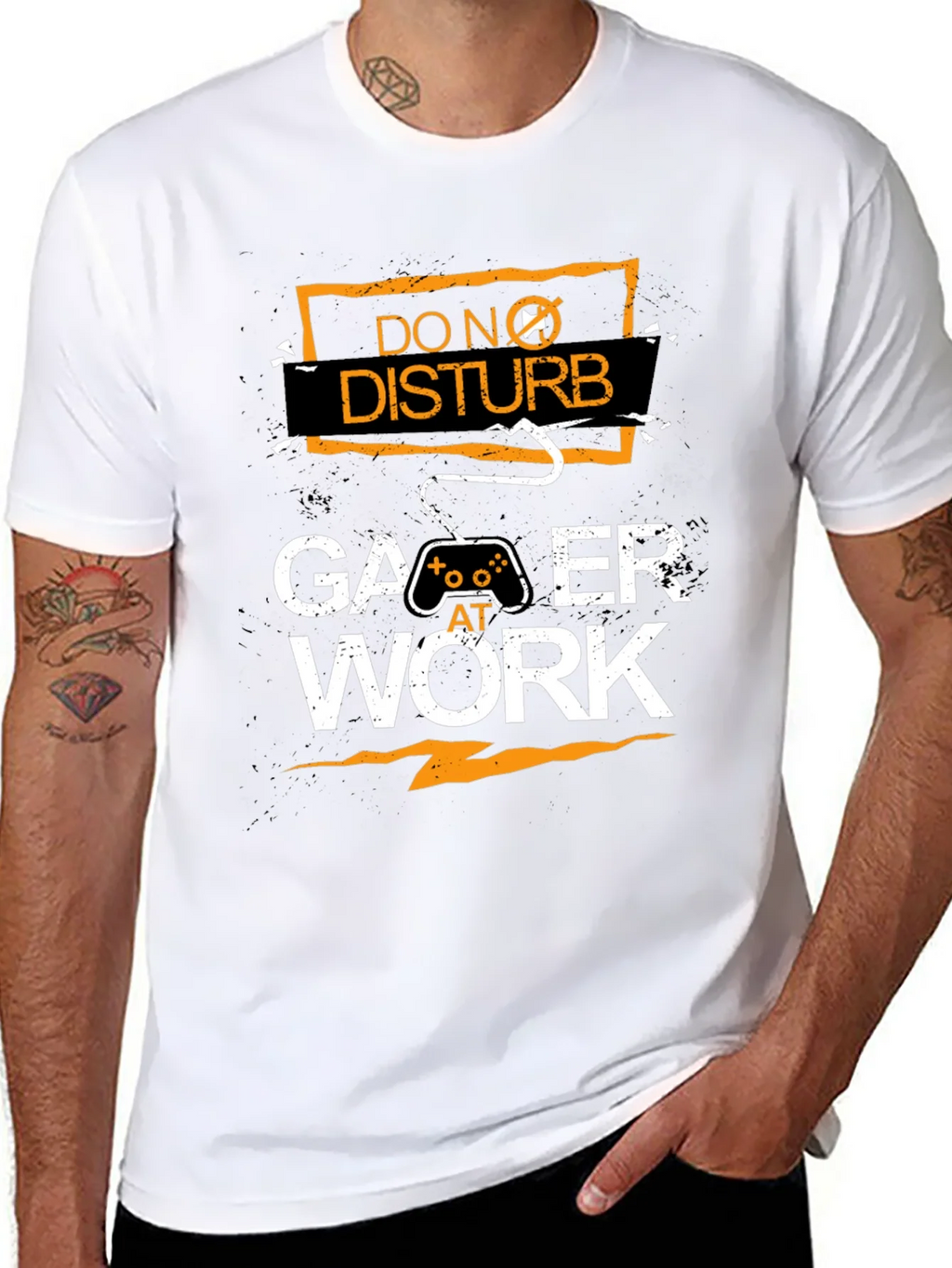 Gamer At Work Black Graphic Tee product image 7