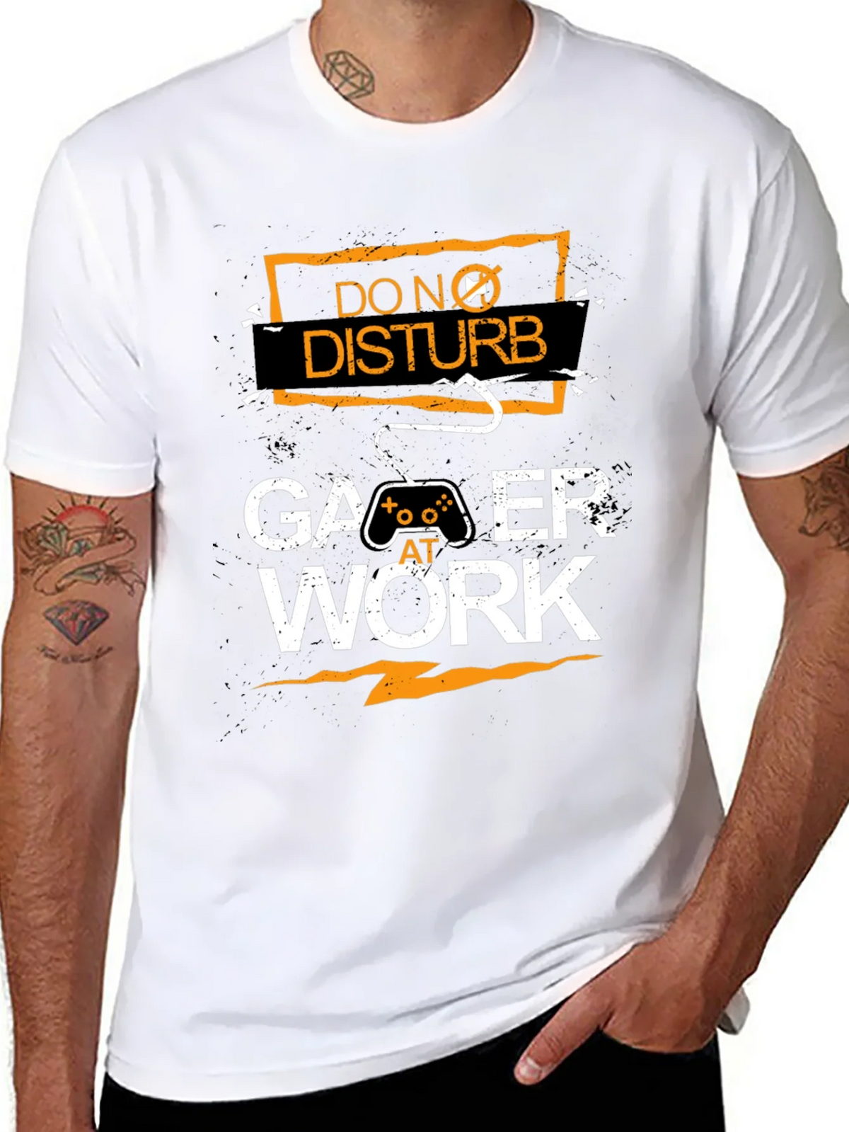 Gamer At Work Black Graphic Tee product image 7