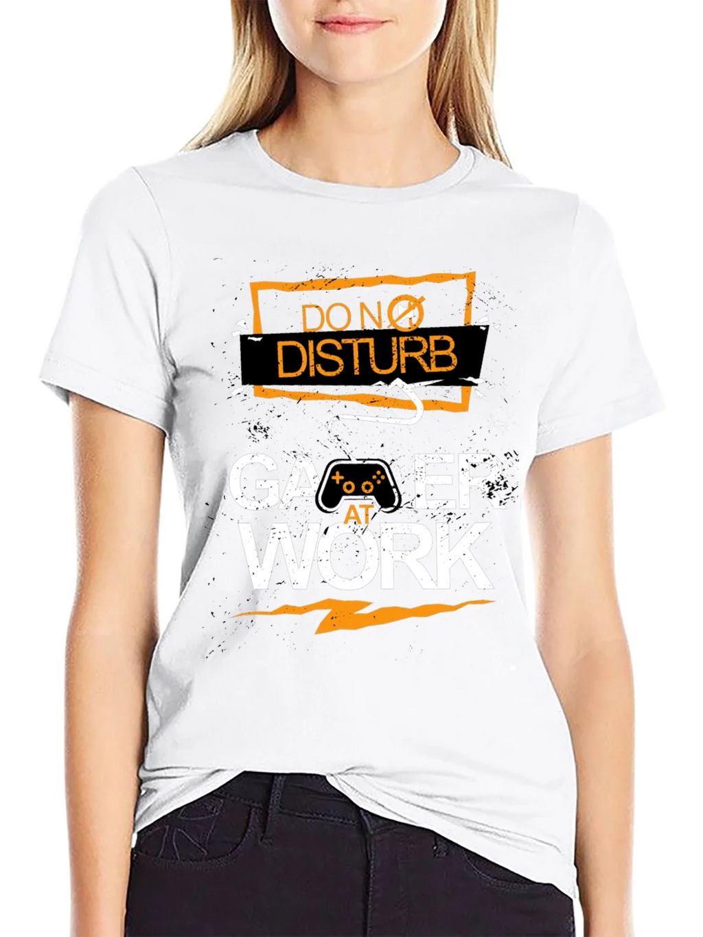 Gamer At Work Black Graphic Tee product image 8