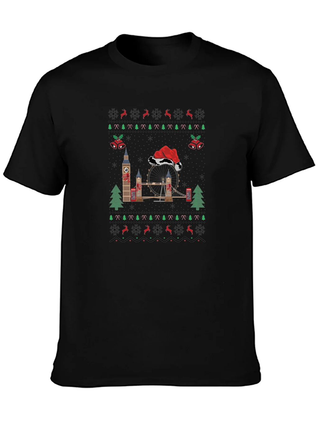 London Christmas Sweater T-Shirt