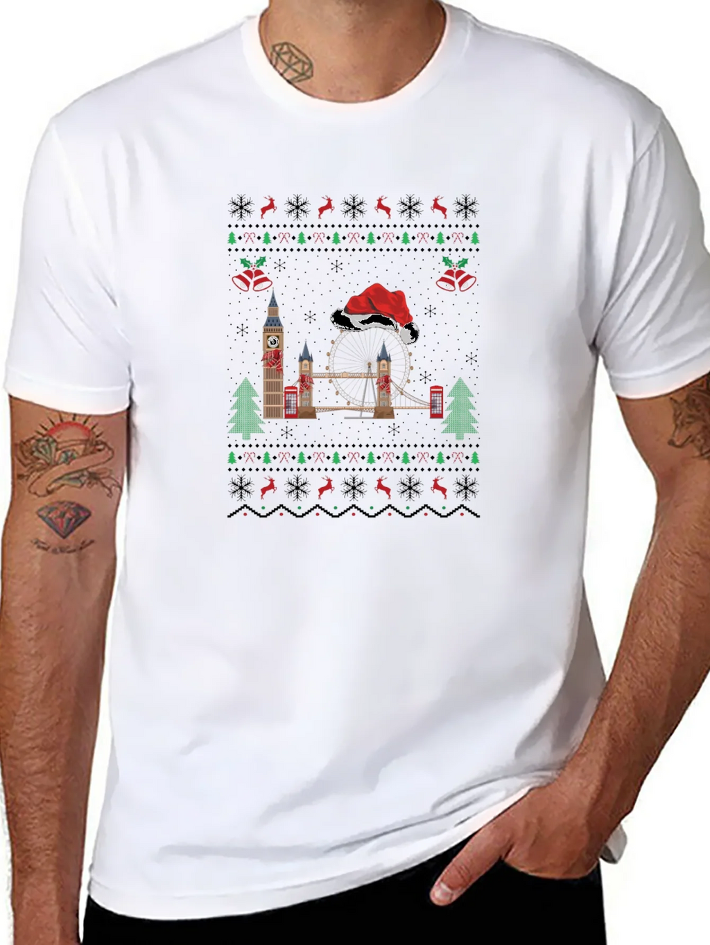 London Christmas Sweater T-Shirt