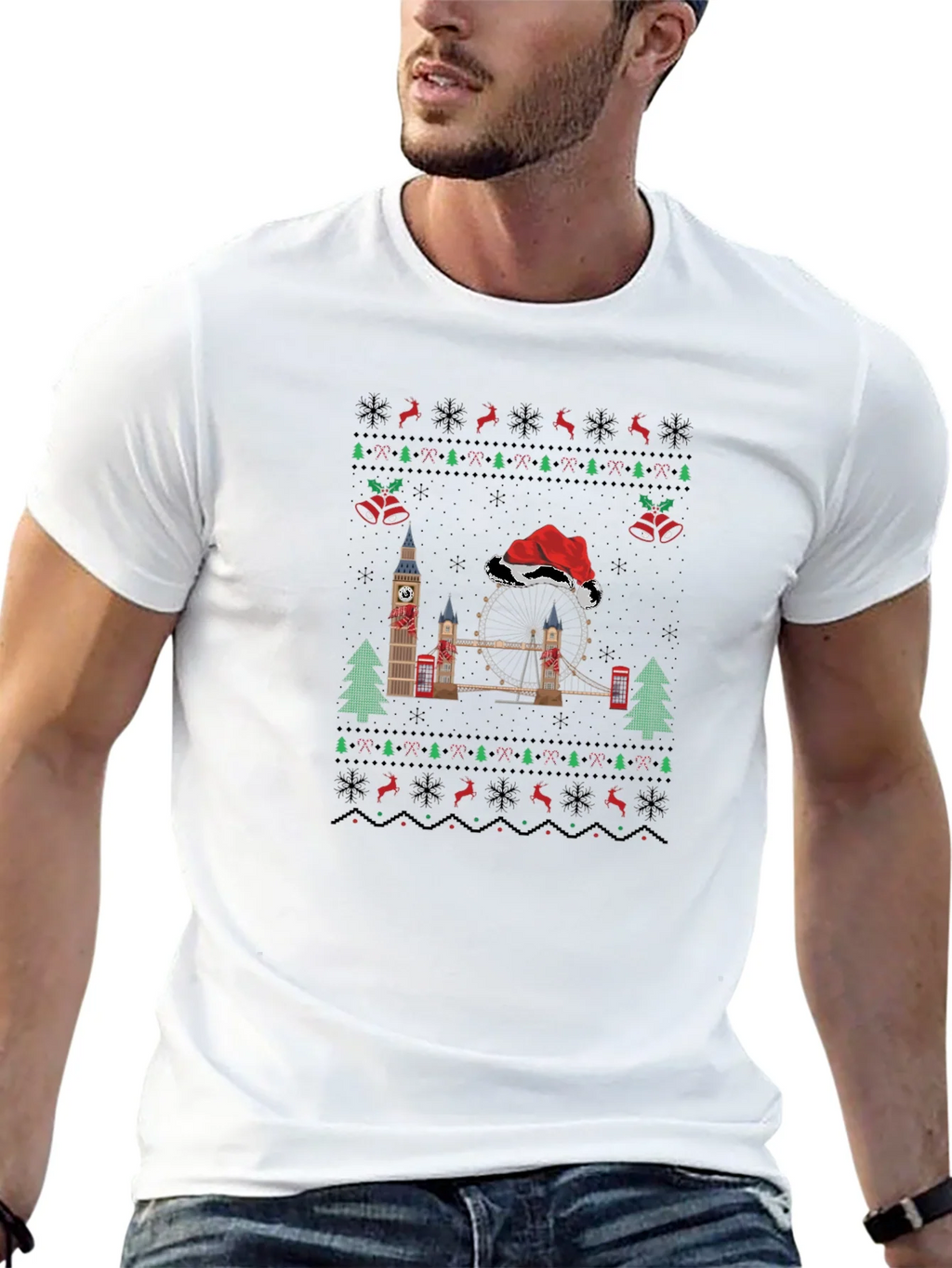 London Christmas Sweater T-Shirt