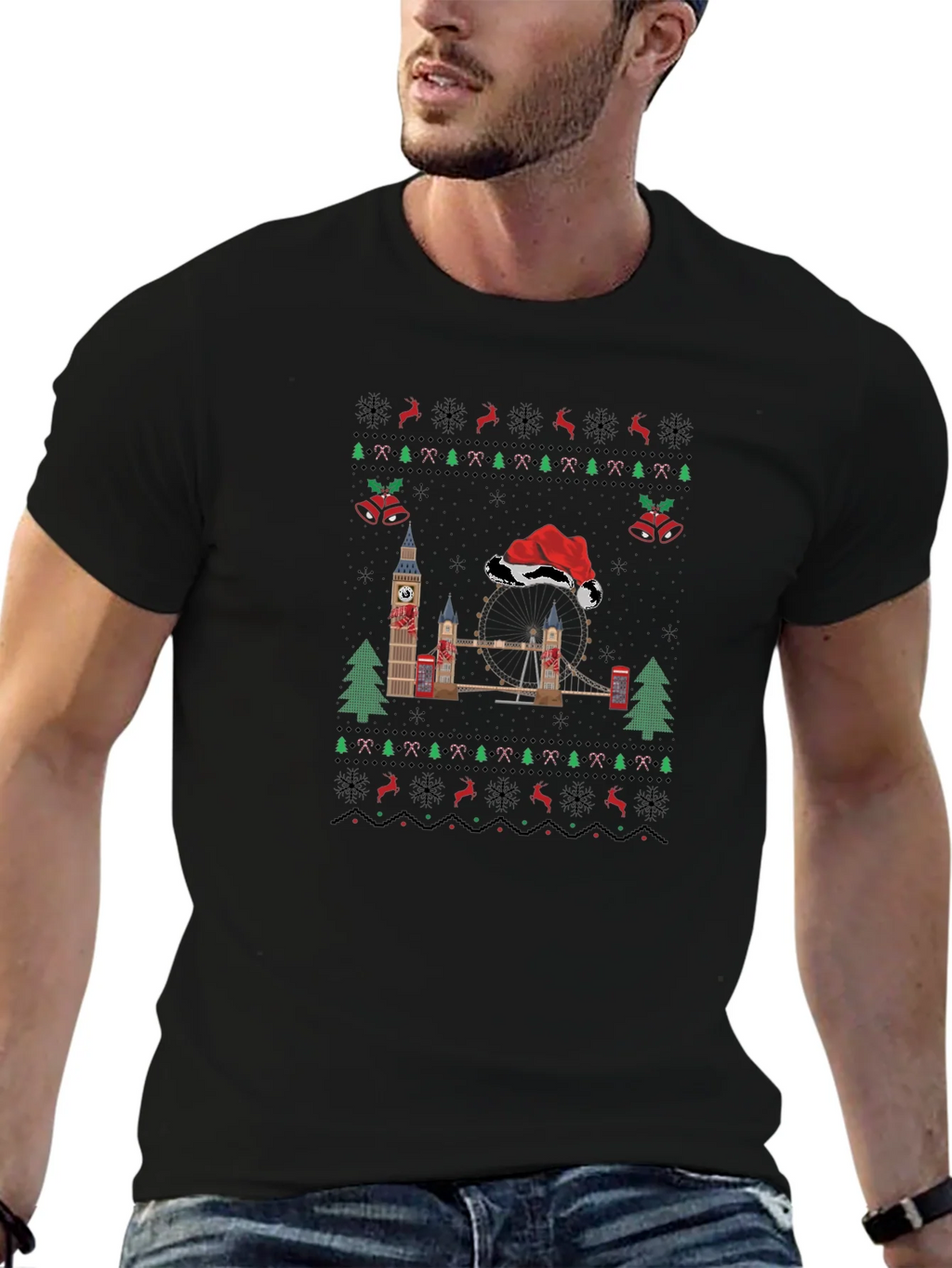 London Christmas Sweater T-Shirt