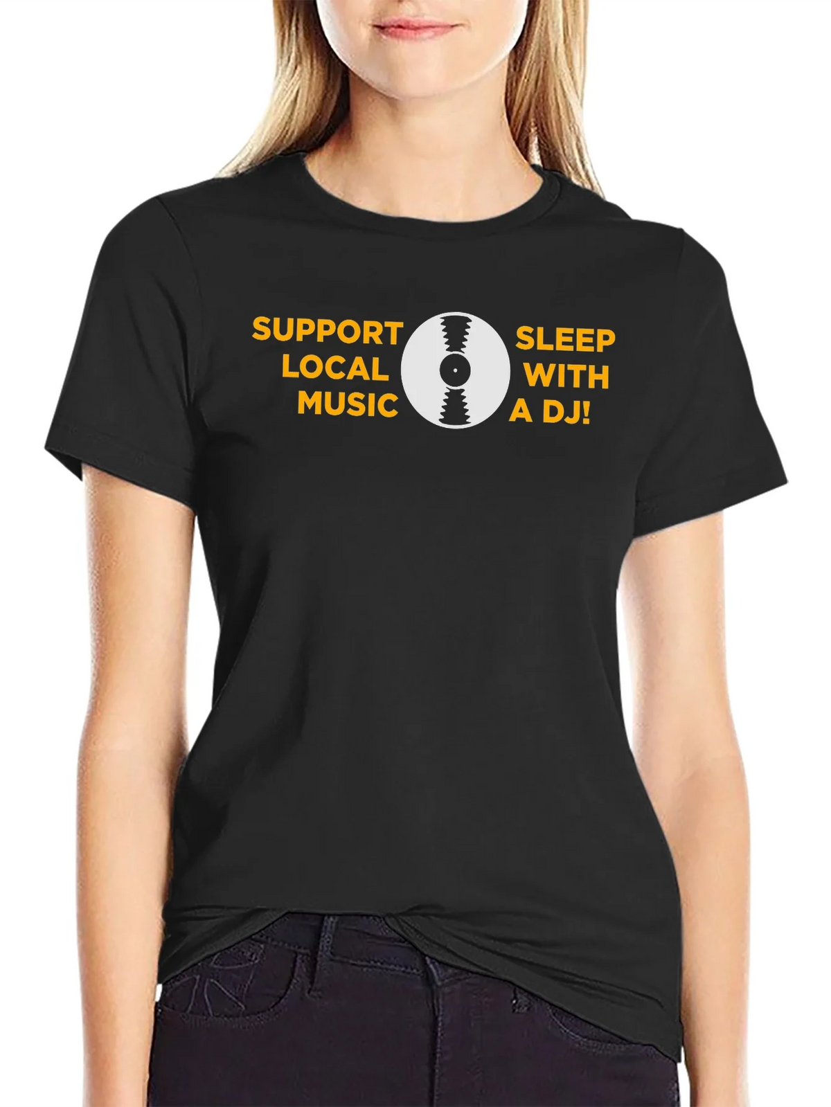 Support Local Music - Black Graphic T-Shirt product image 5
