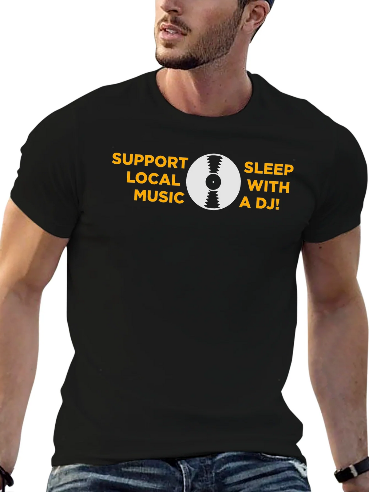Support Local Music - Black Graphic T-Shirt product image 9