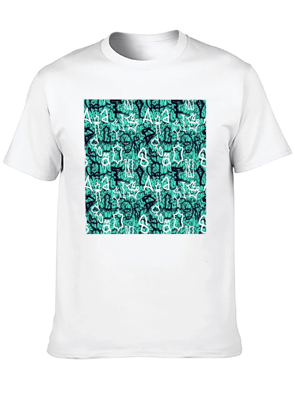 Abstract Print Black T-Shirt product image 9