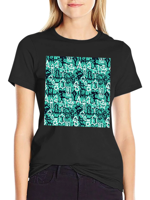 Abstract Print Black T-Shirt product image 2