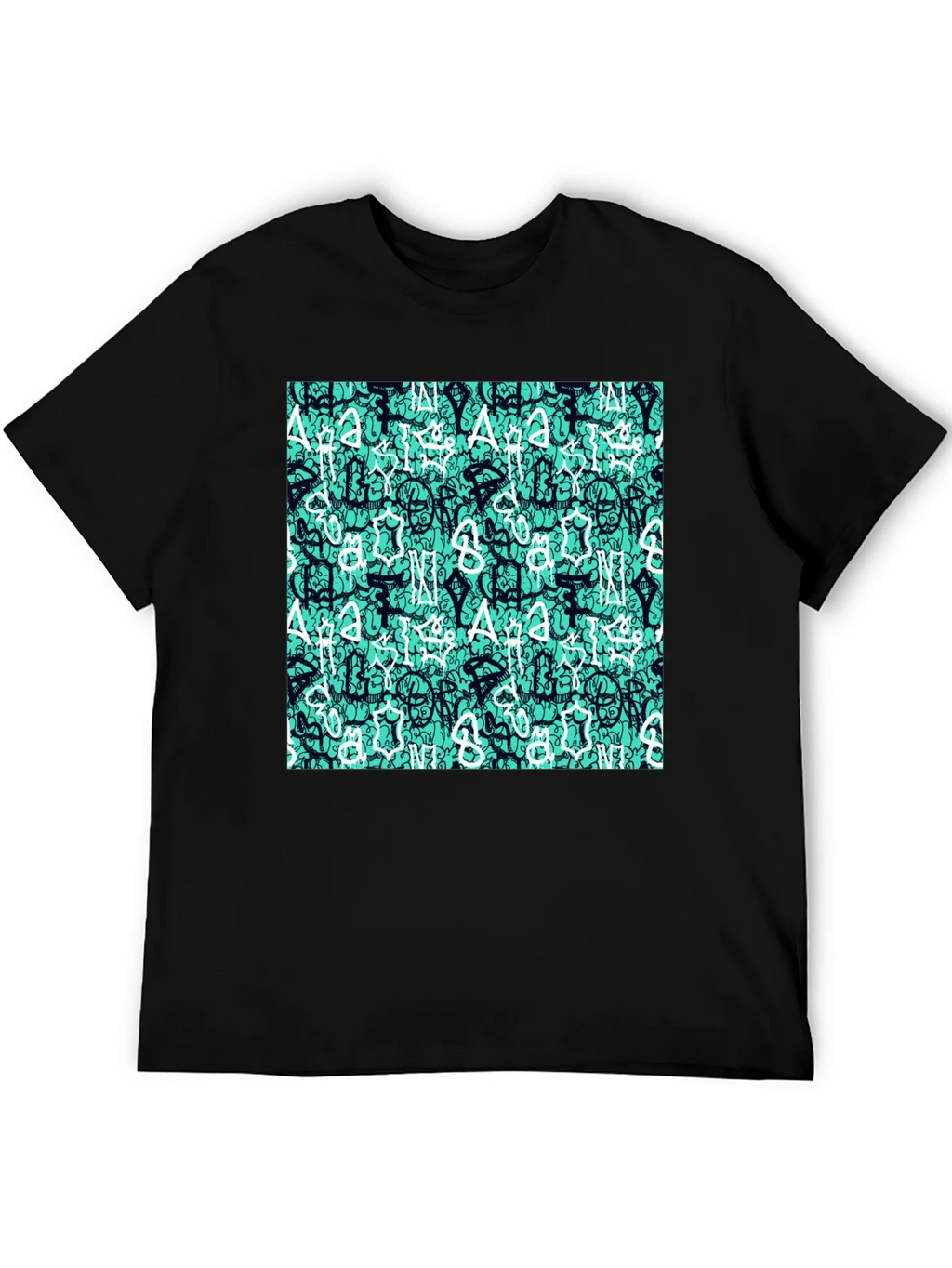 Abstract Print Black T-Shirt product image 5
