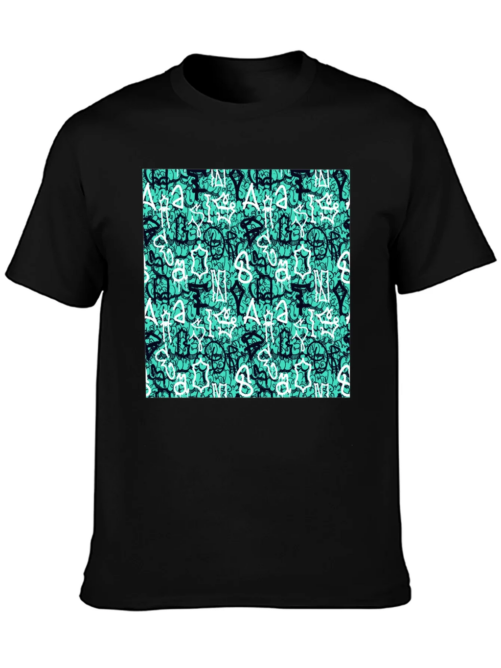 Abstract Print Black T-Shirt product image 3