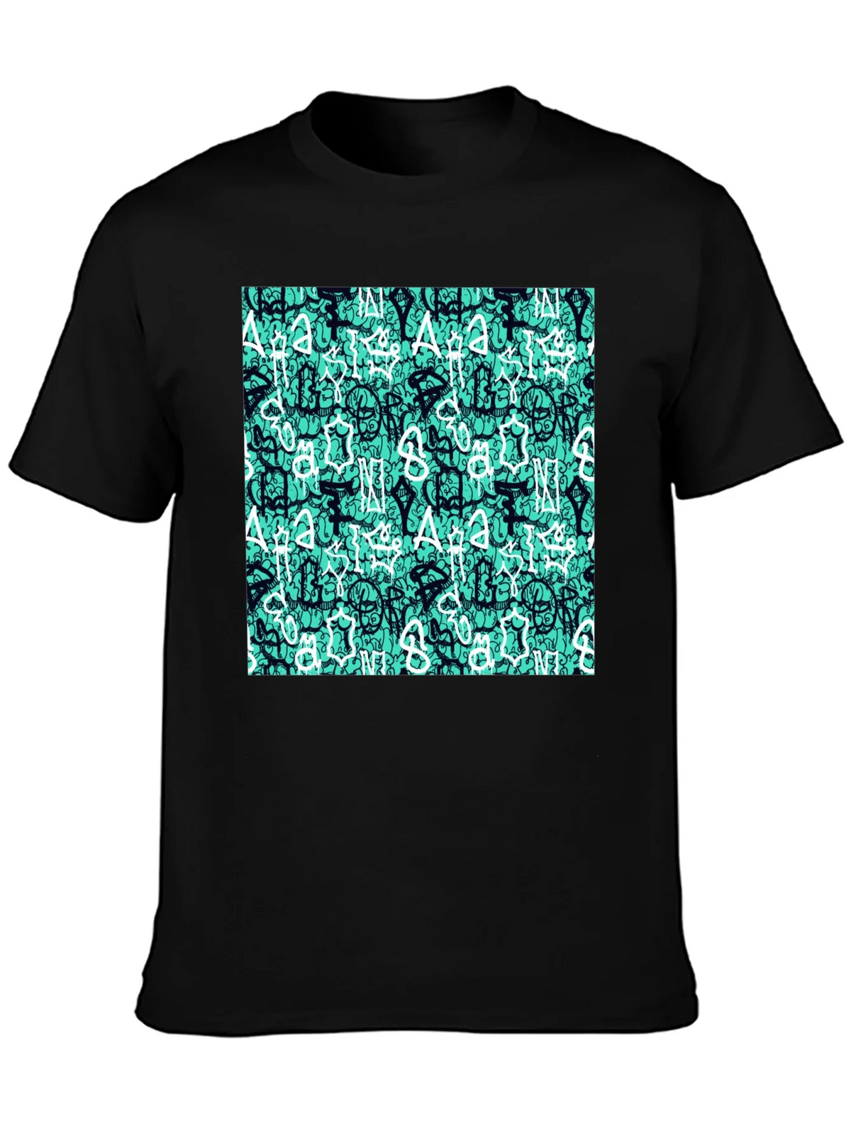 Abstract Print Black T-Shirt product image 3