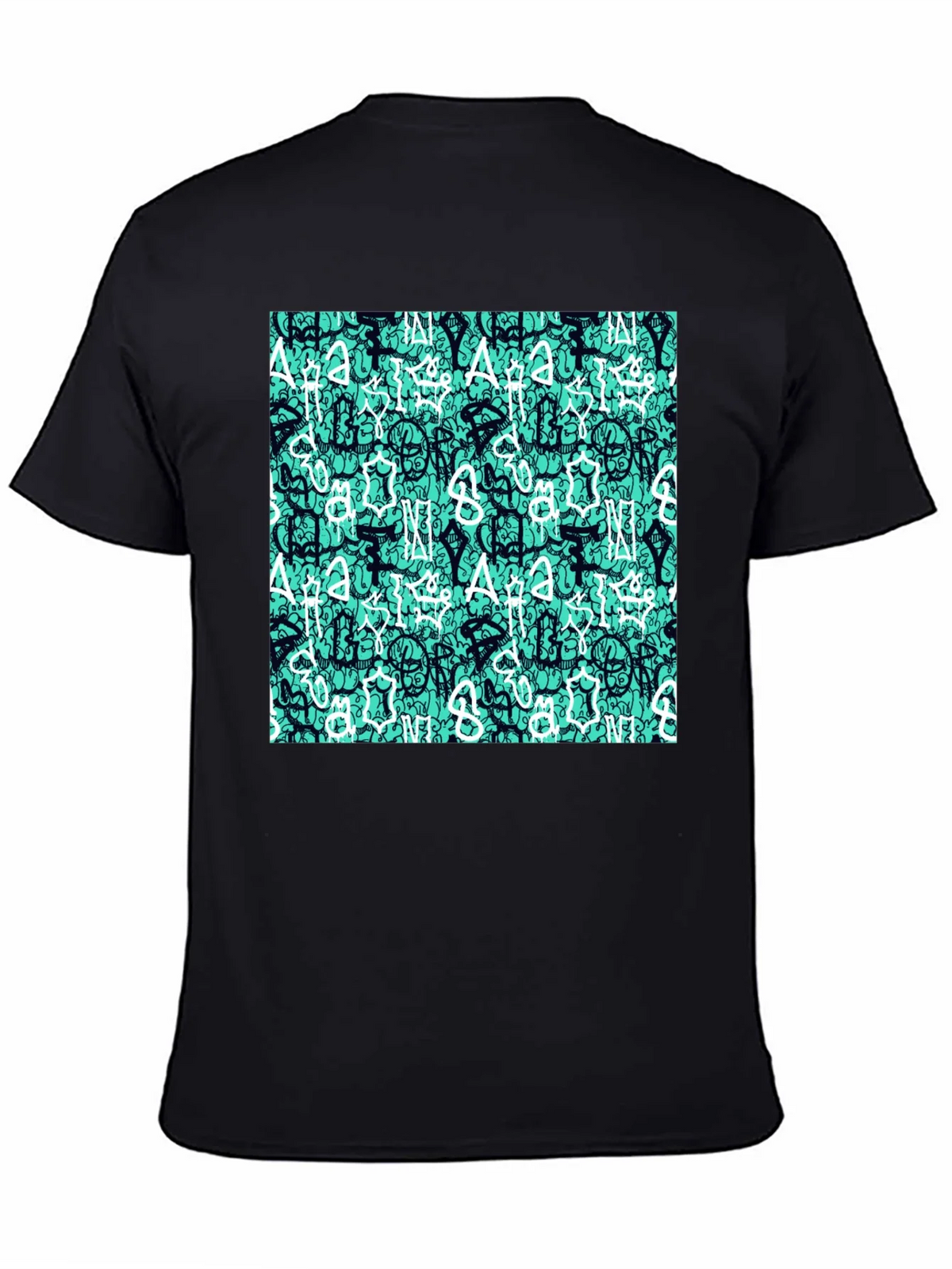 Abstract Print Black T-Shirt product image 4