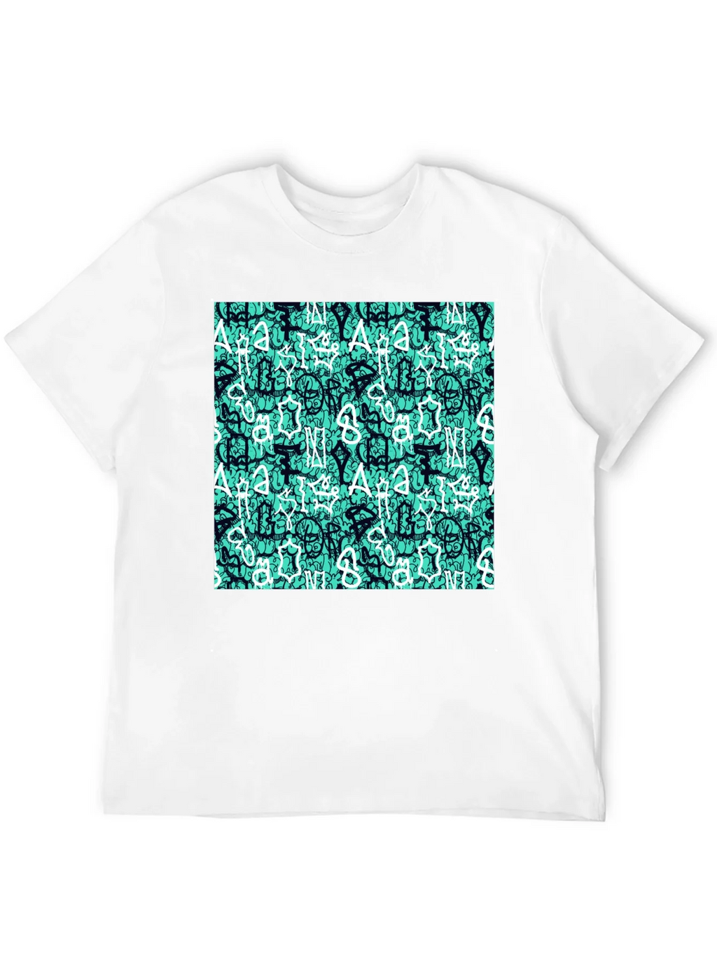 Abstract Print Black T-Shirt product image 11