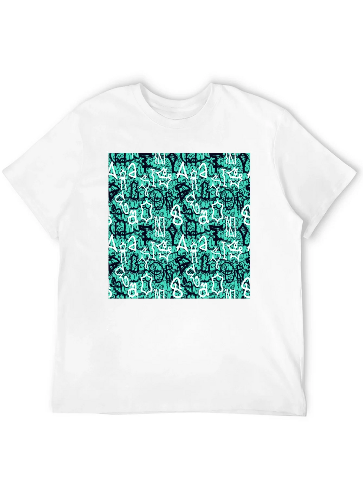 Abstract Print Black T-Shirt product image 11