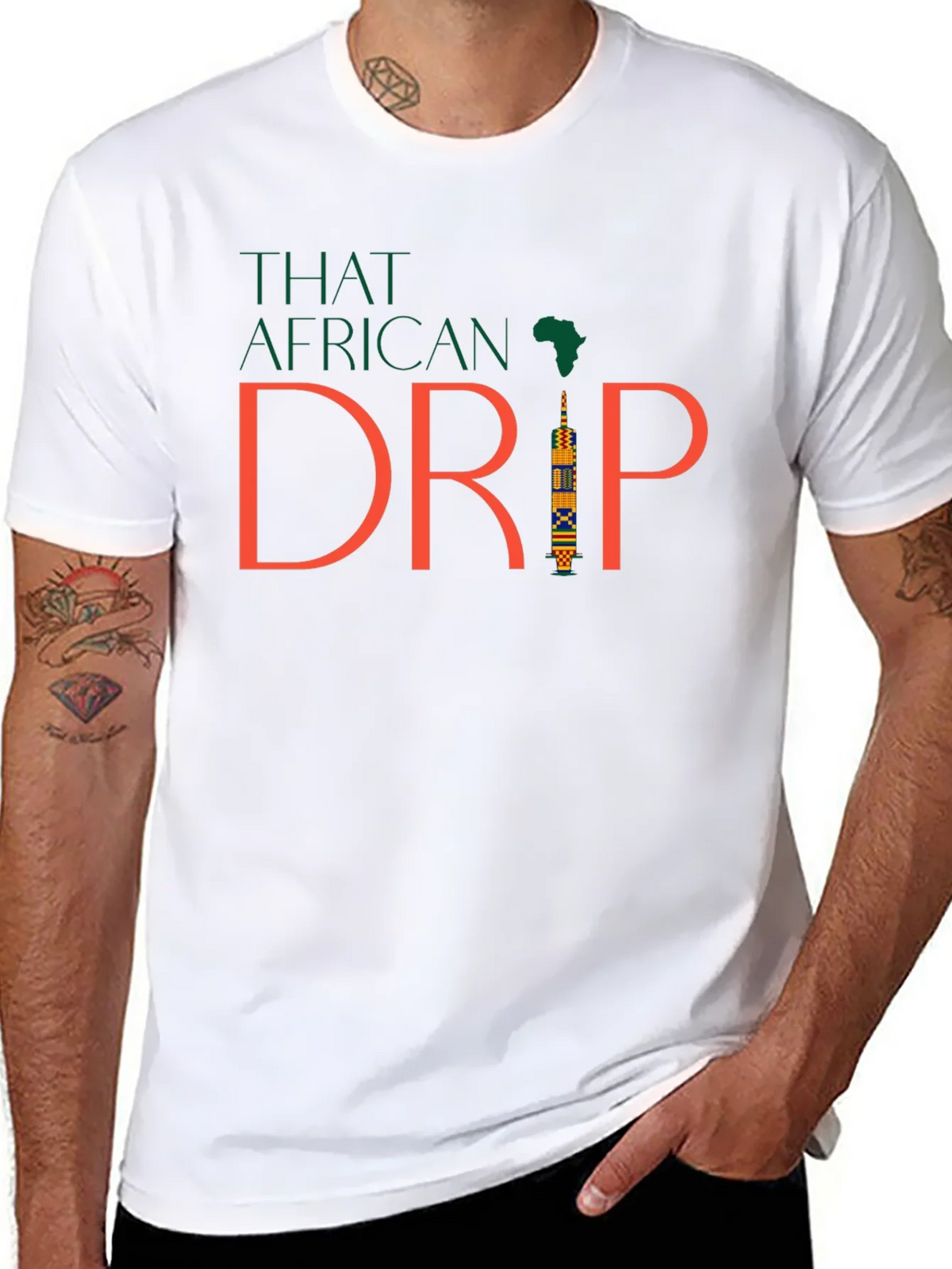 That African Drip Black Tee product image 10
