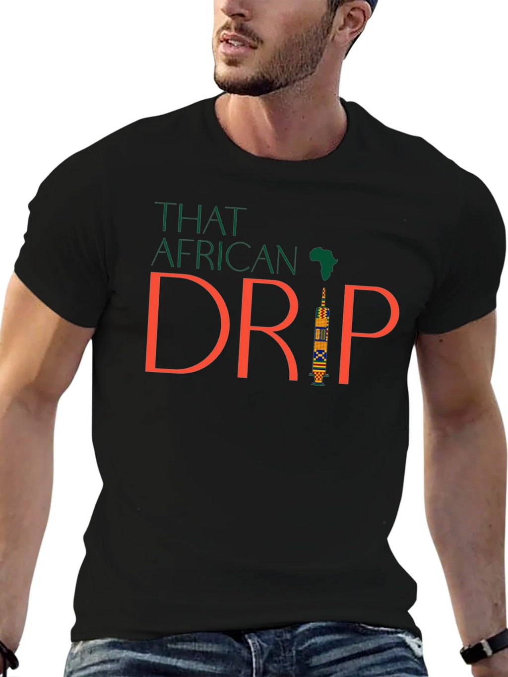 That African Drip Black Tee product image 9