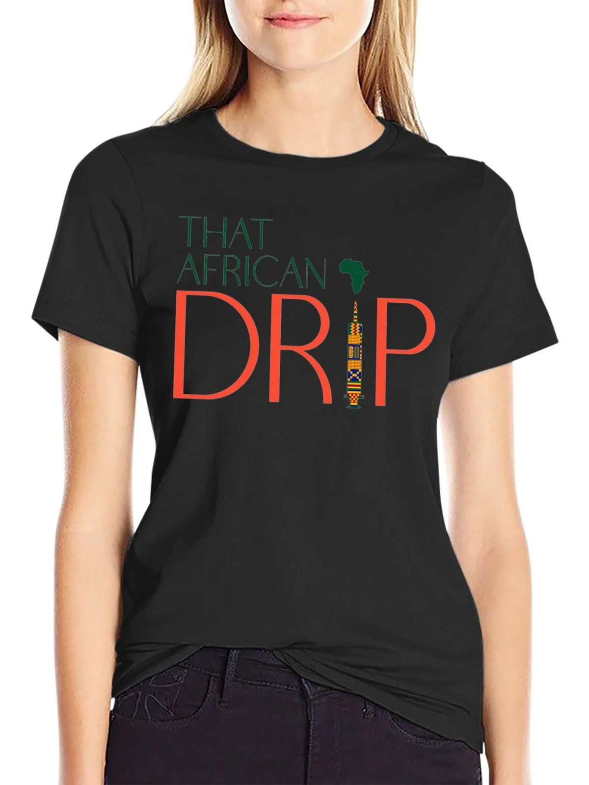 That African Drip Black Tee product image 5