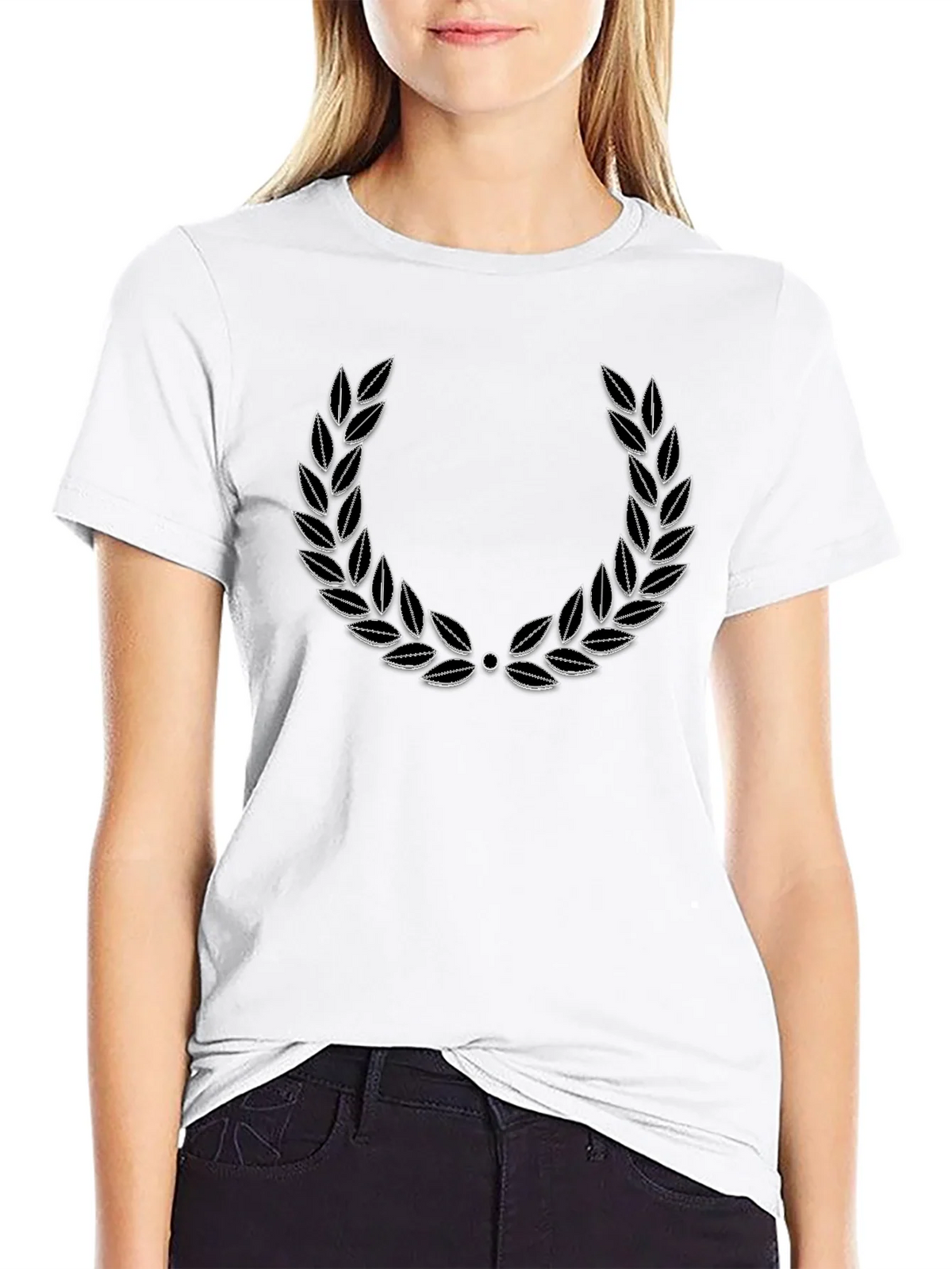 Classic Laurel Wreath Graphic Tee - Black product image 8