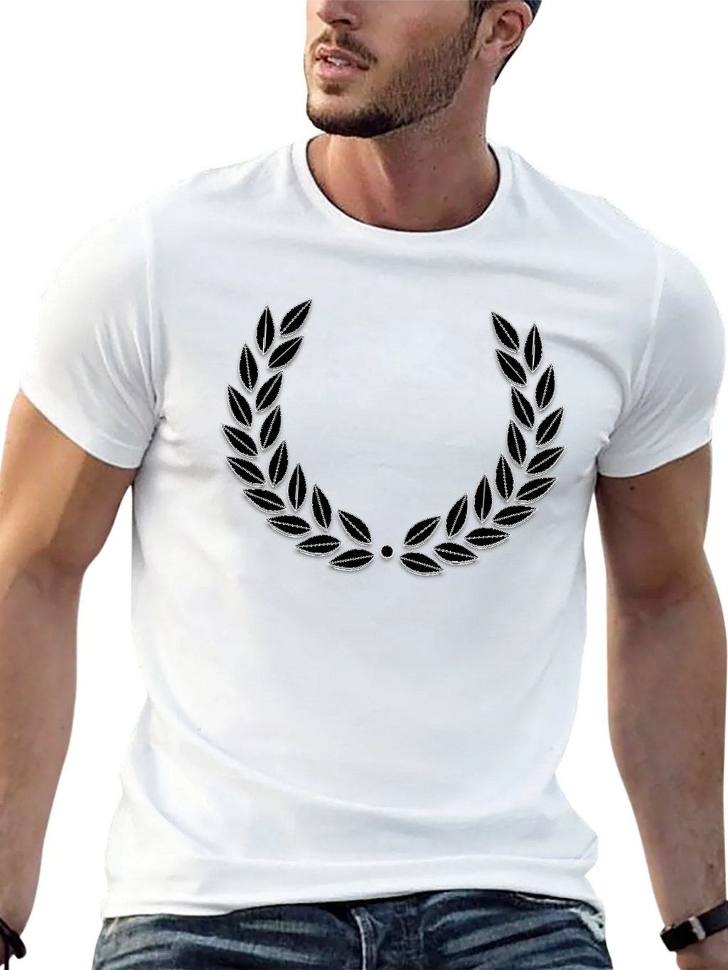 Classic Laurel Wreath Graphic Tee - Black product image 12