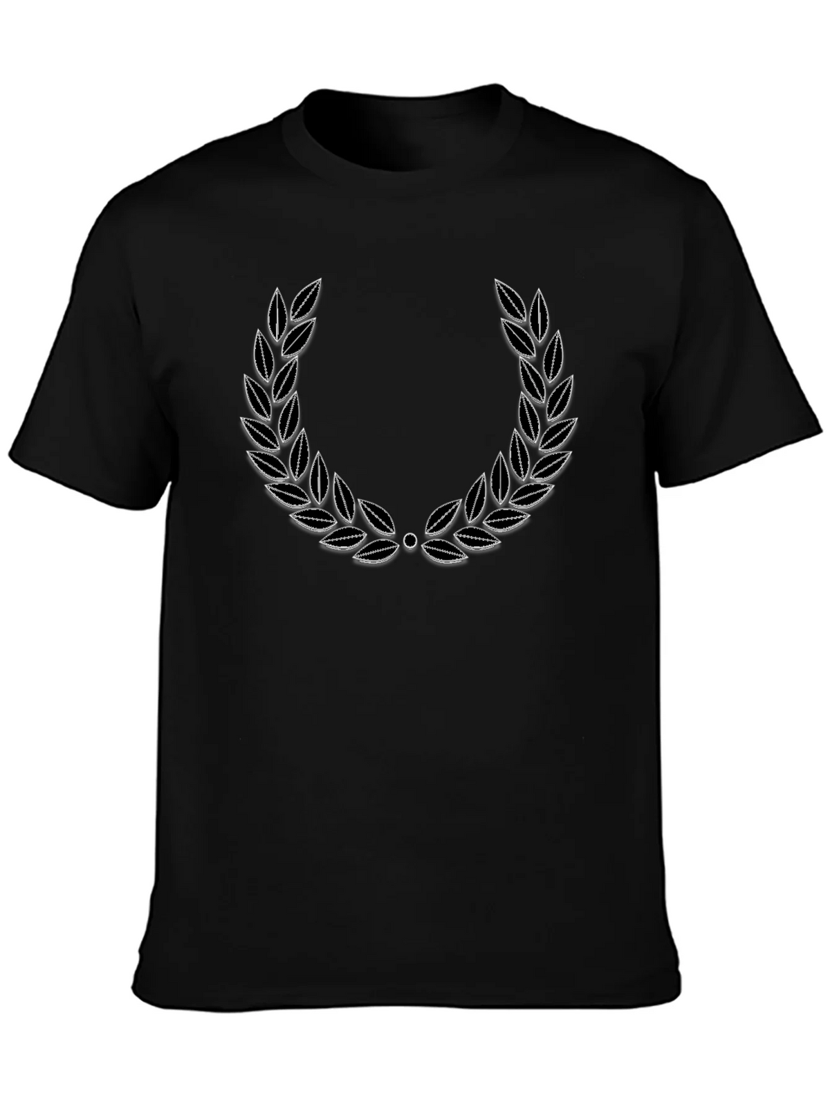 Classic Laurel Wreath Graphic Tee - Black product image 3