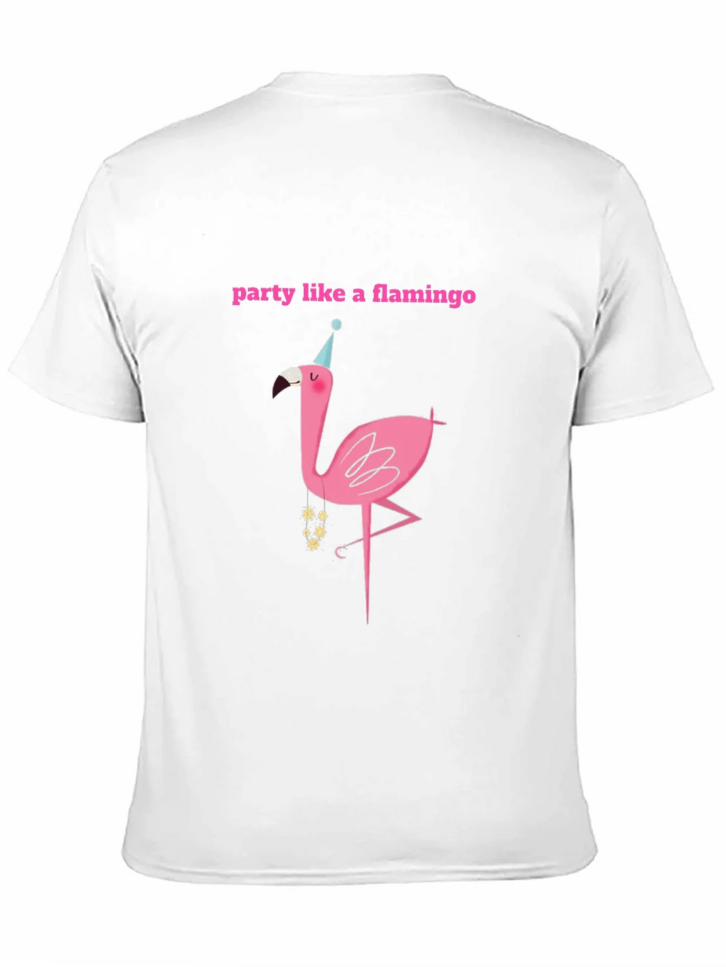 Party Flamingo Graphic Tee - Black Cotton T-Shirt product image 10