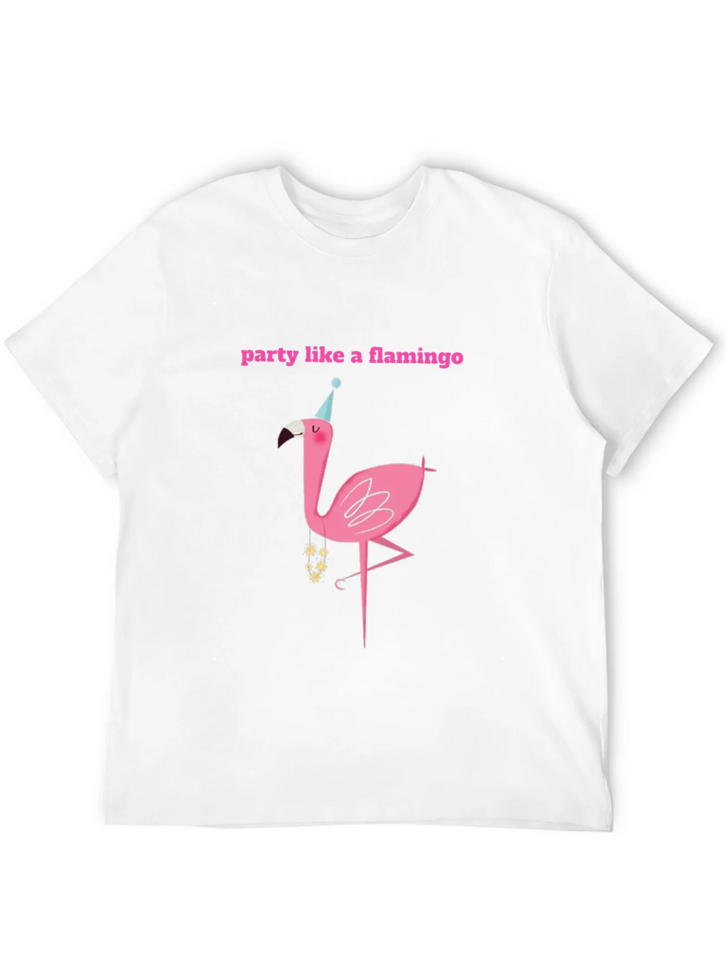 Party Flamingo Graphic Tee - Black Cotton T-Shirt product image 11