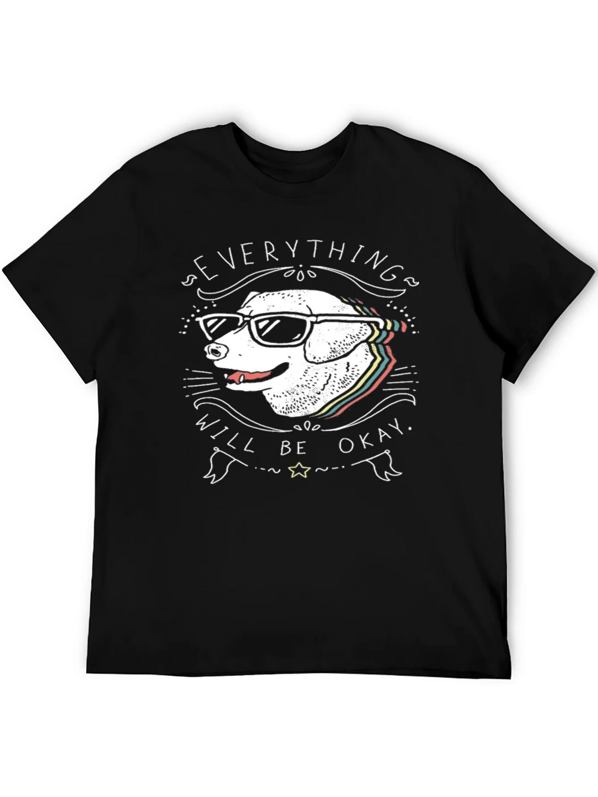 Dog with Glasses T-Shirt - Everything Will Be Okay product image 5