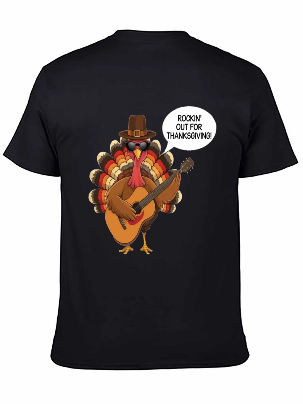 Rockin Turkey Thanksgiving Graphic Tee product image 7