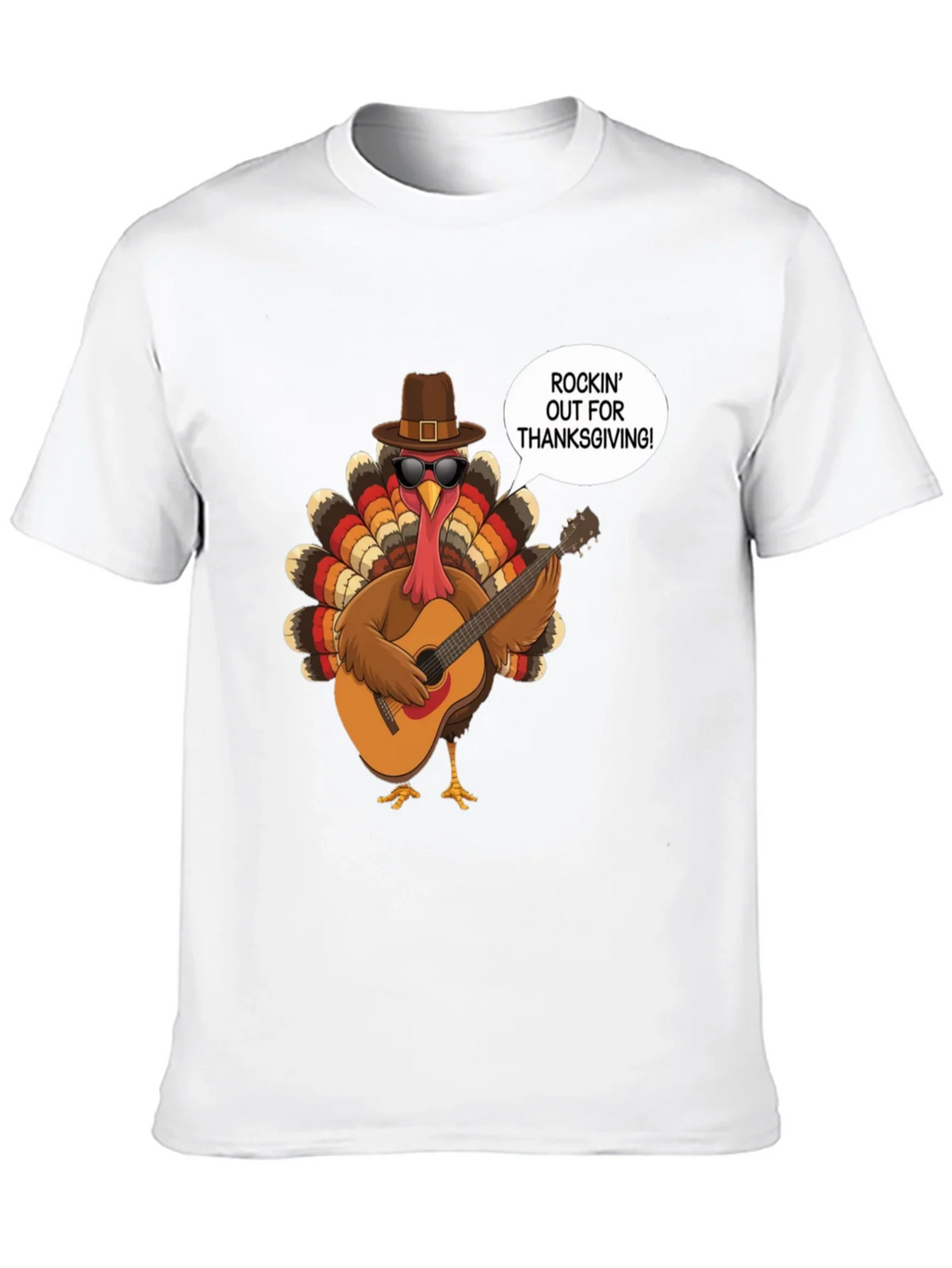 Rockin Turkey Thanksgiving Graphic Tee product image 12
