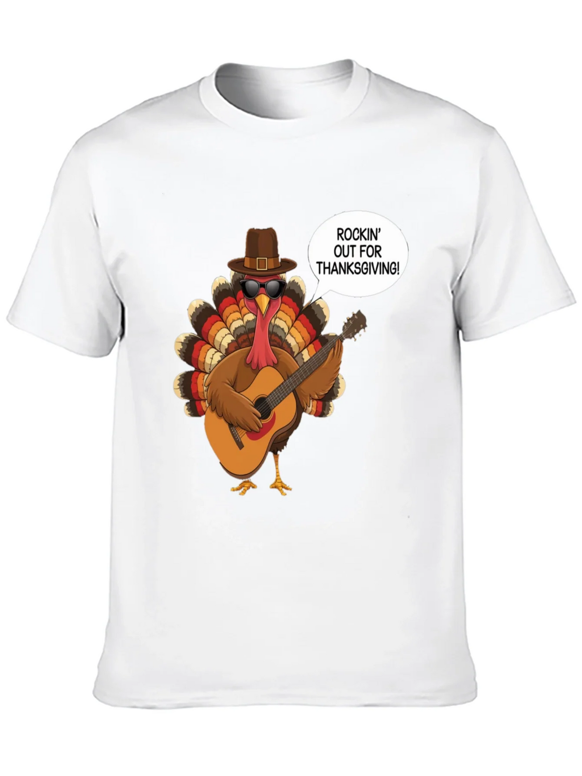 Rockin Turkey Thanksgiving Graphic Tee product image 12