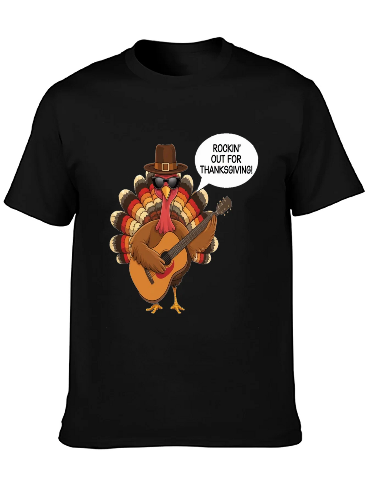 Rockin Turkey Thanksgiving Graphic Tee product image 6