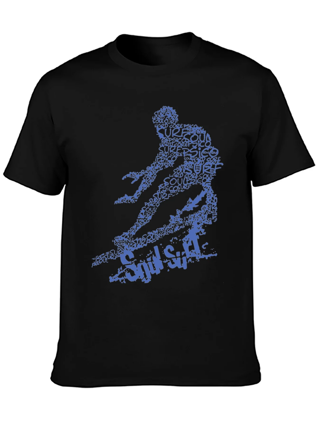 Surf Style Graphic Tee - Black Cotton T-Shirt product image 3