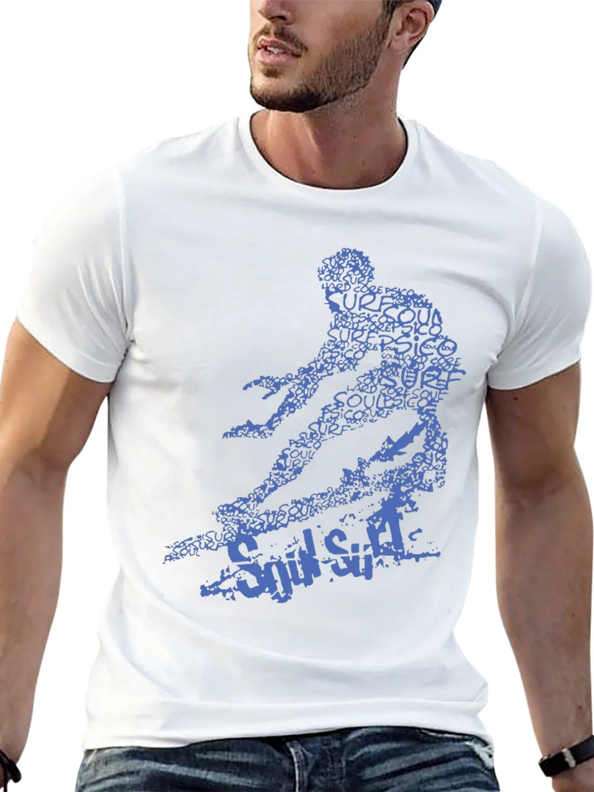 Surf Style Graphic Tee - Black Cotton T-Shirt product image 12