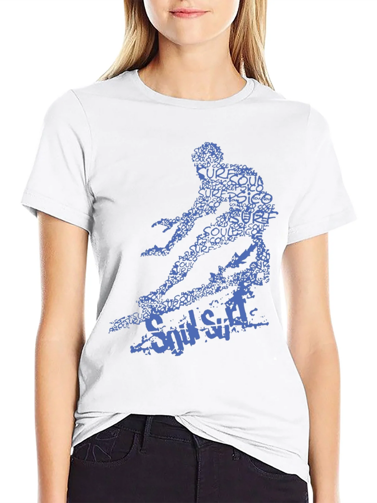 Surf Style Graphic Tee - Black Cotton T-Shirt product image 8