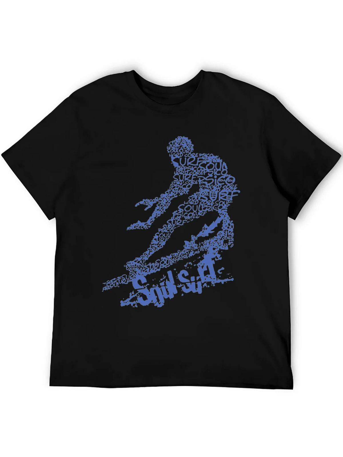 Surf Style Graphic Tee - Black Cotton T-Shirt product image 5