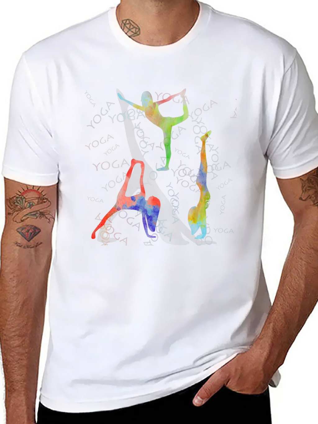 Yoga Poses Graphic Print T-Shirt product image 7