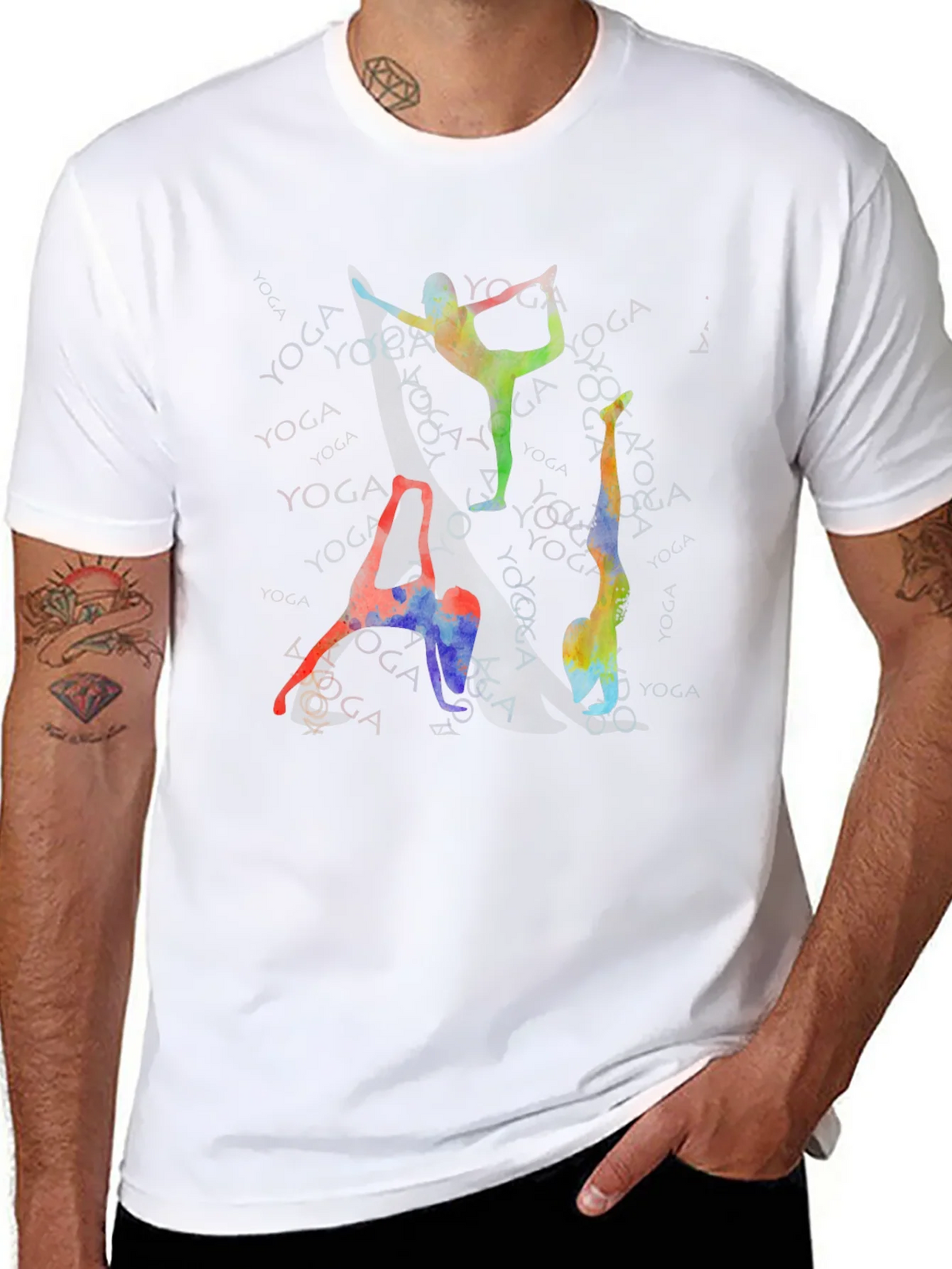 Yoga Poses Graphic Print T-Shirt product image 7