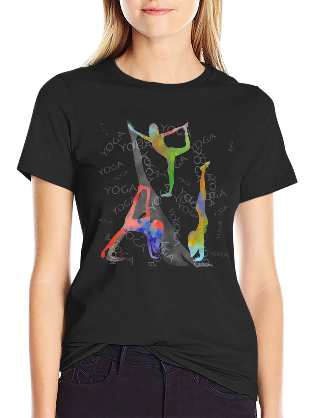 Yoga Poses Graphic Print T-Shirt product image 2