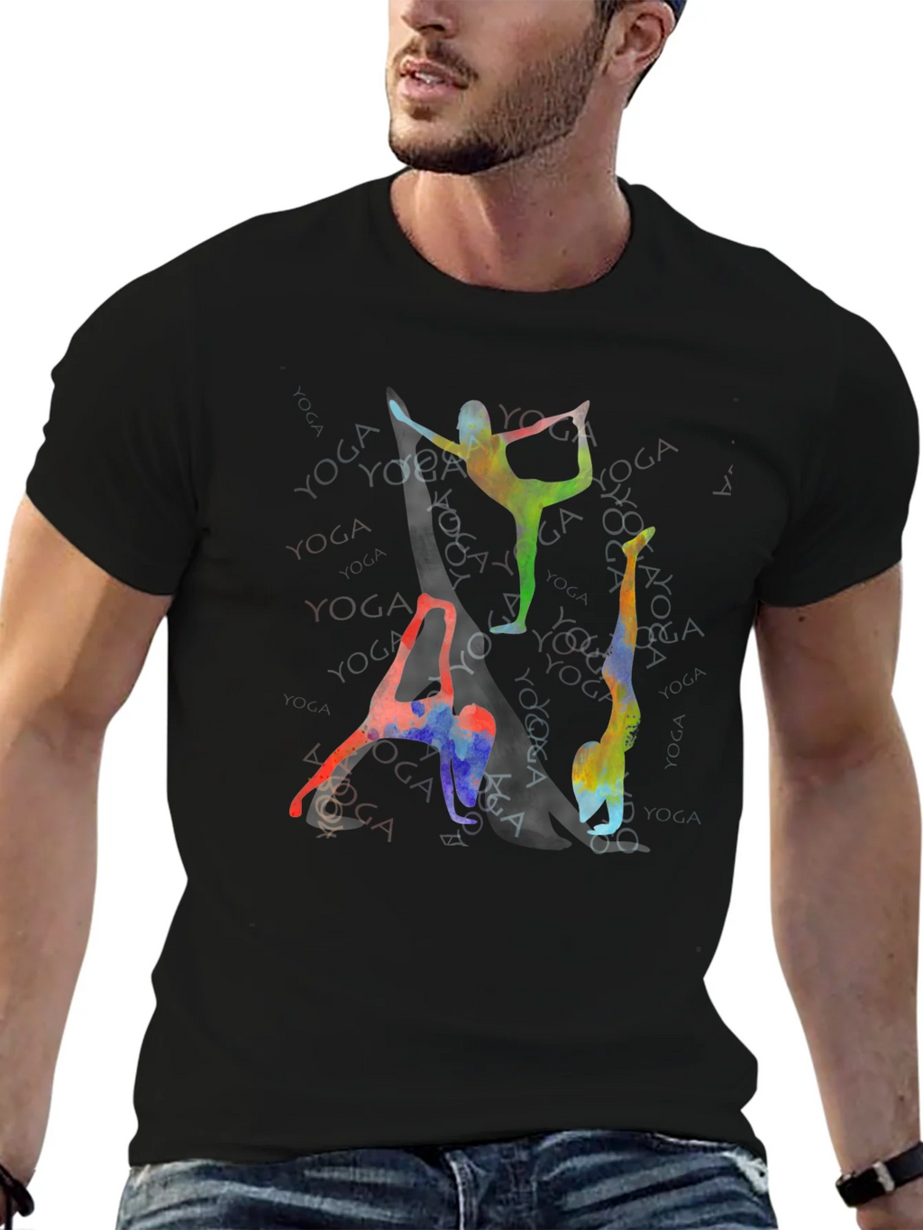 Yoga Poses Graphic Print T-Shirt product image 6