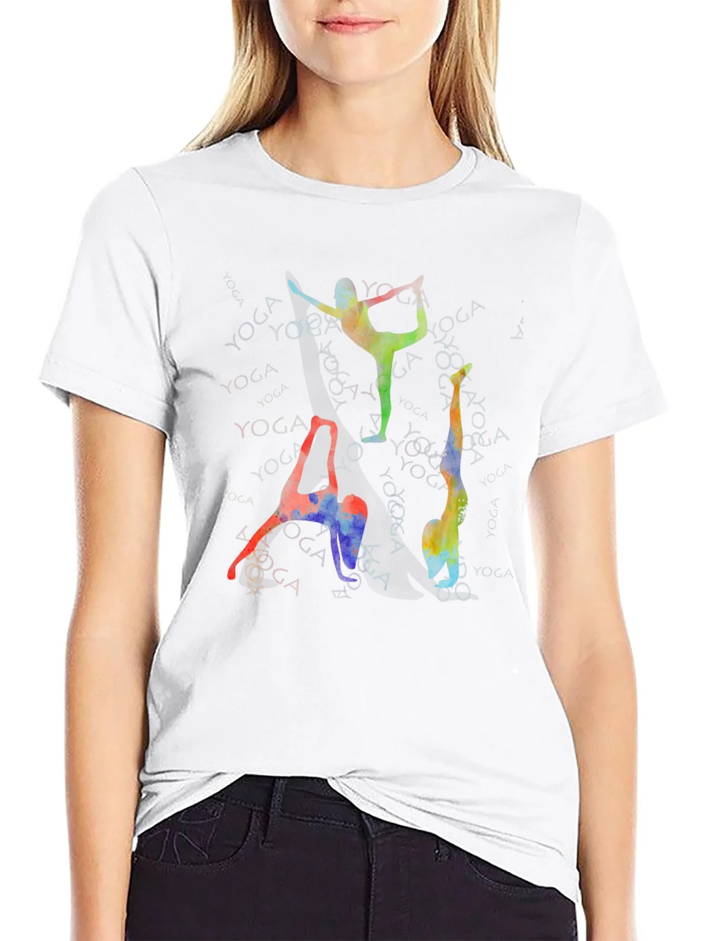 Yoga Poses Graphic Print T-Shirt product image 8