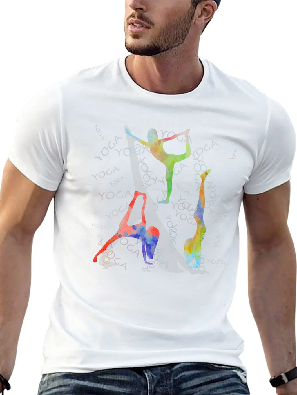 Yoga Poses Graphic Print T-Shirt product image 12