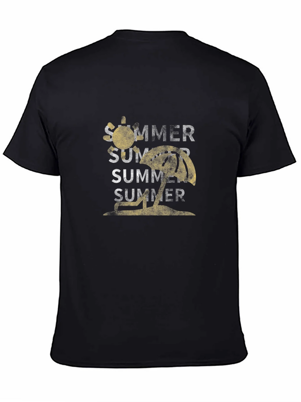 Summer Graphic Tee - Black Cotton T-Shirt product image 4
