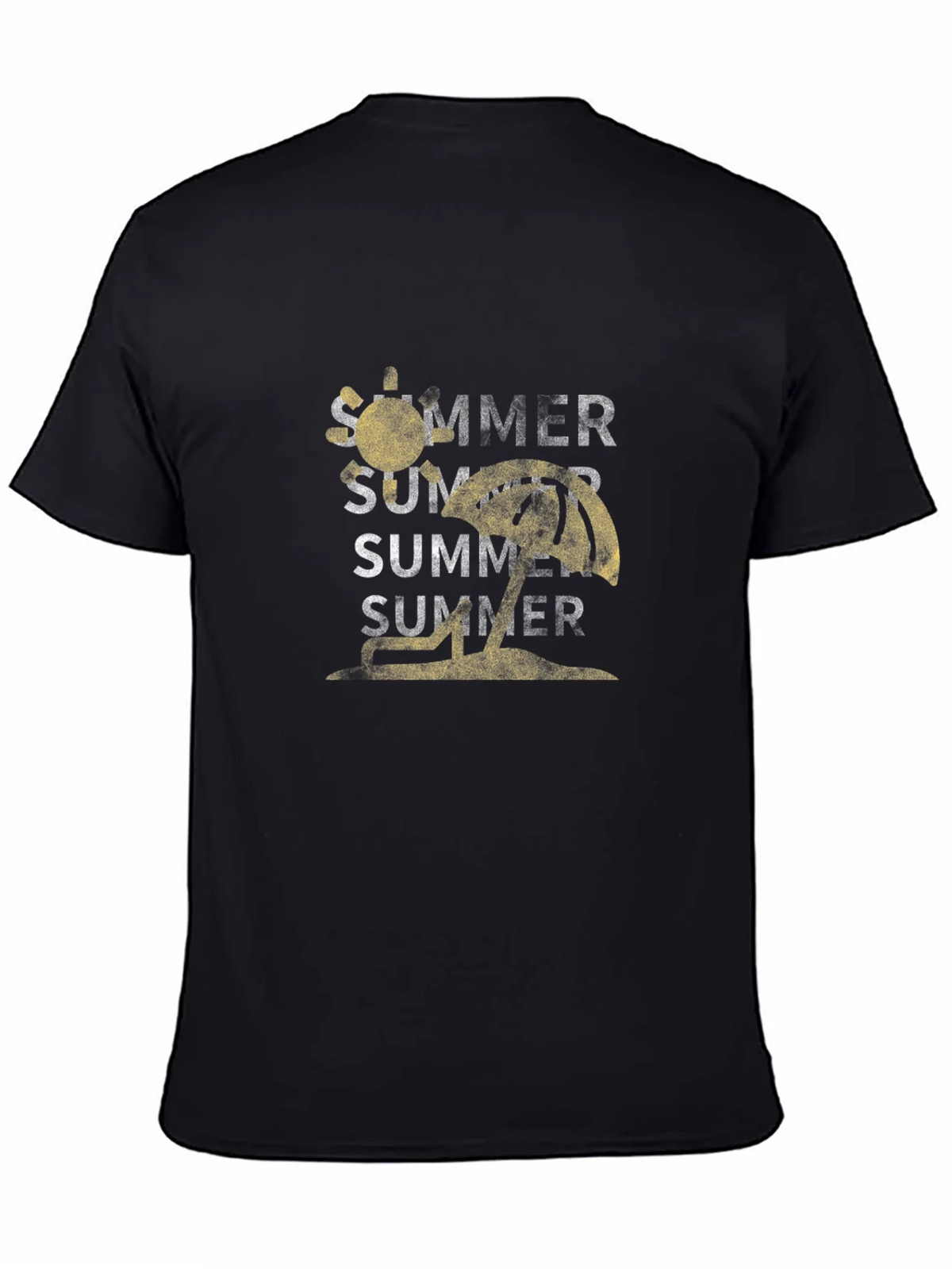Summer Graphic Tee - Black Cotton T-Shirt product image 4