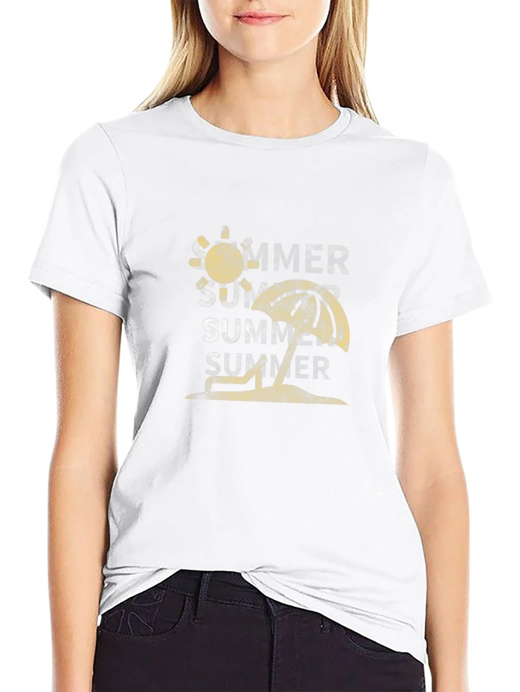Summer Graphic Tee - Black Cotton T-Shirt product image 8