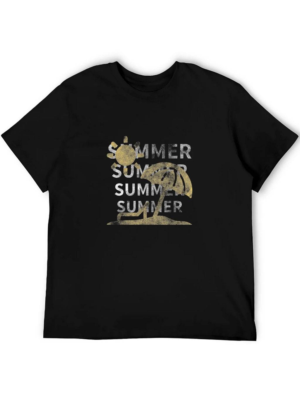 Summer Graphic Tee - Black Cotton T-Shirt product image 5