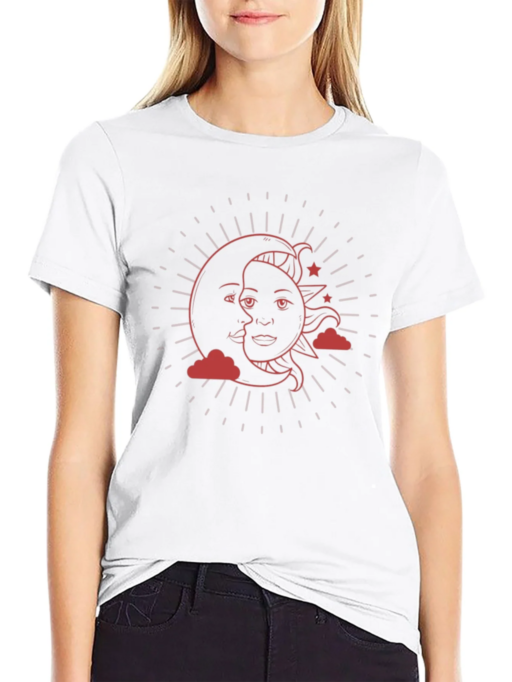 Celestial Sun & Moon Graphic T-Shirt product image 8