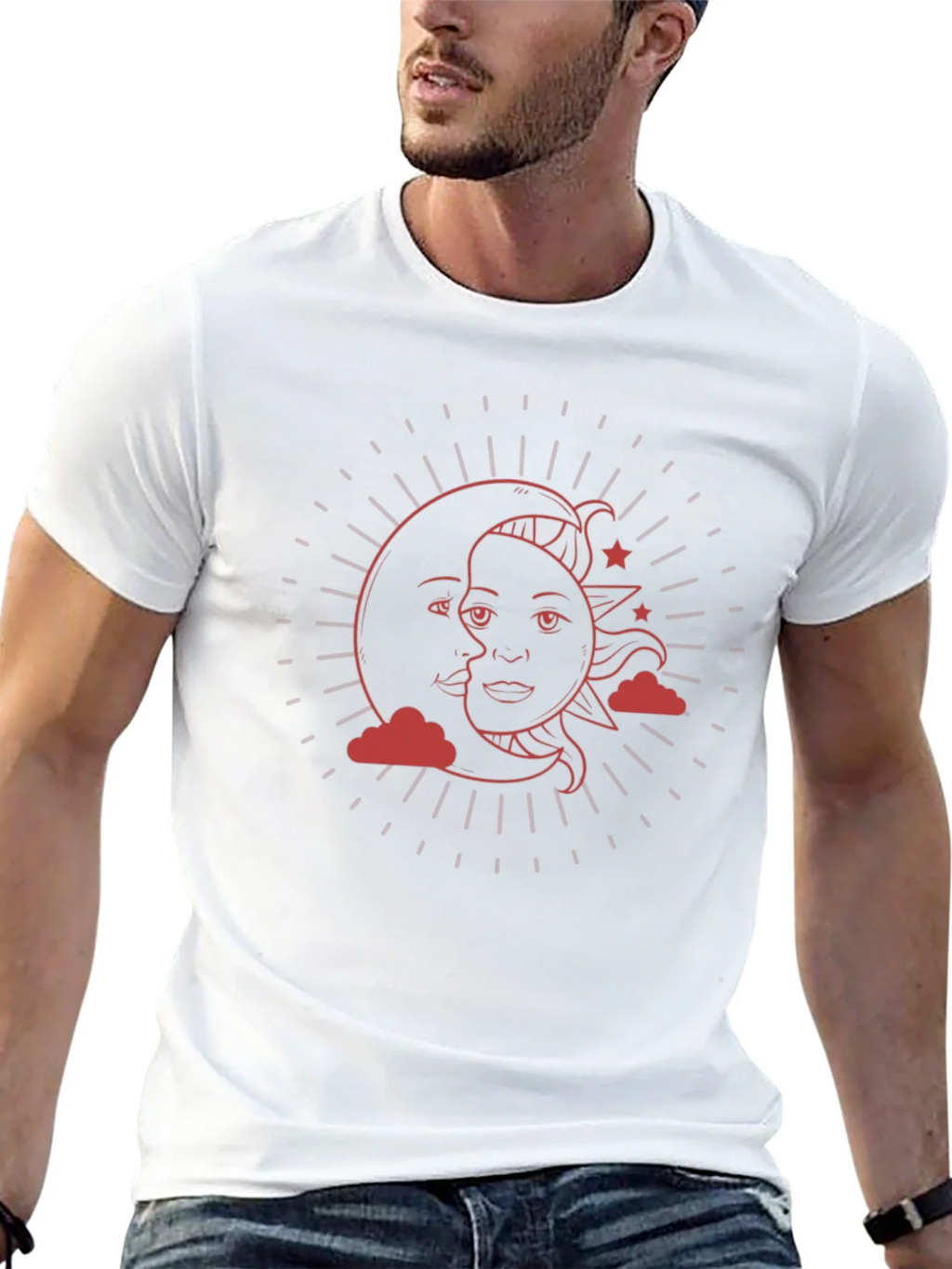 Celestial Sun & Moon Graphic T-Shirt product image 12