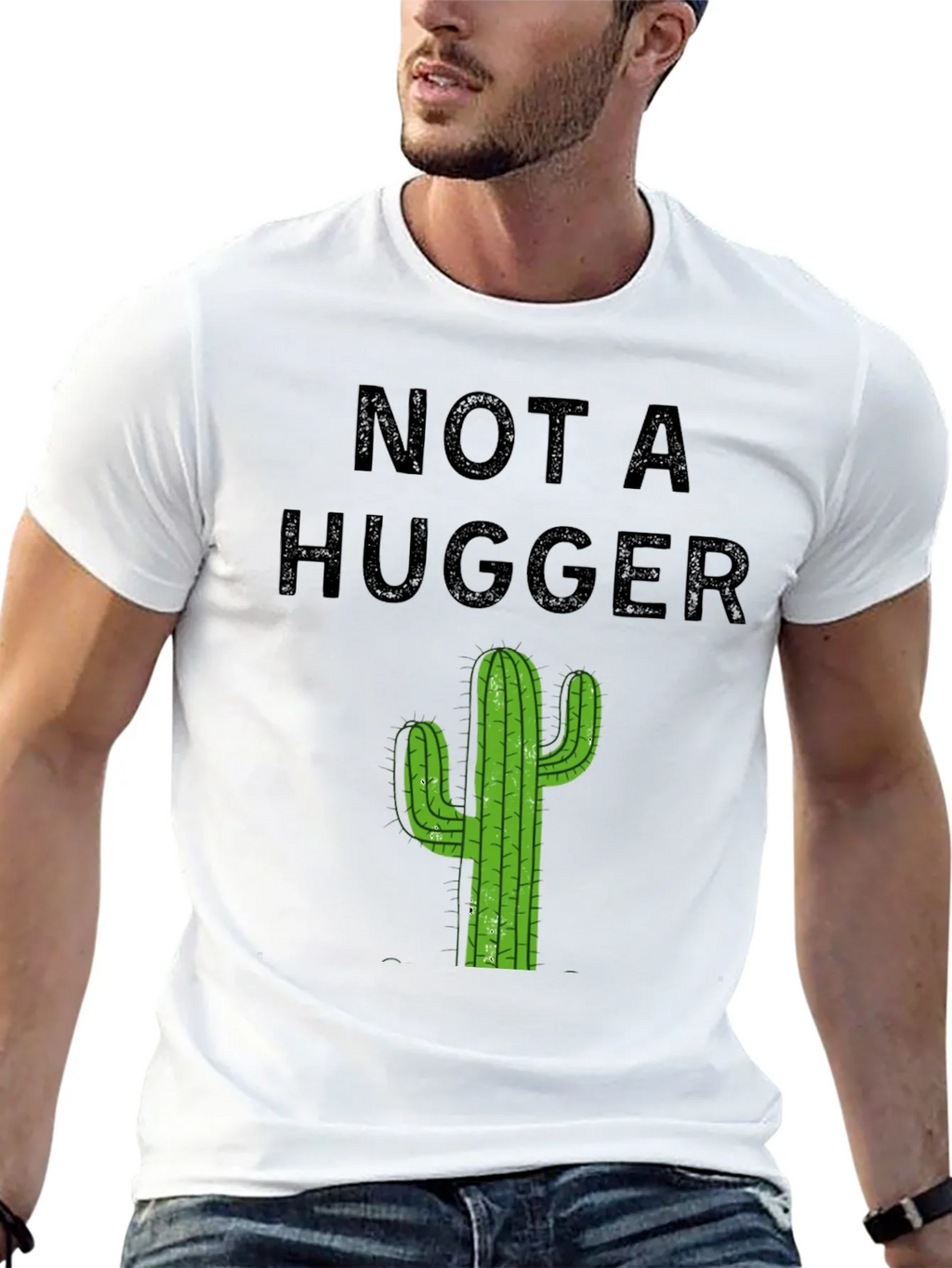 Not A Hugger T-Shirt - Cactus Graphic Tee product image 12