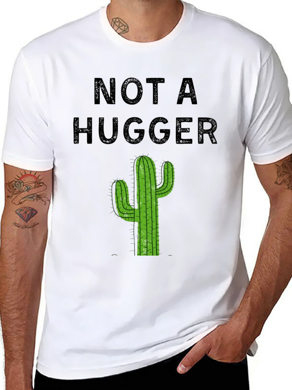 Not A Hugger T-Shirt - Cactus Graphic Tee product image 7